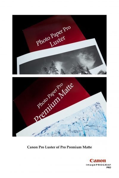 Canon Pro Luster en Pro Premium Matte